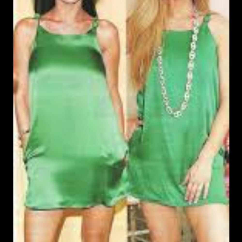 VOOM BY JOY HAN AURORA MINI DRESS IN GREEN Sz Medium